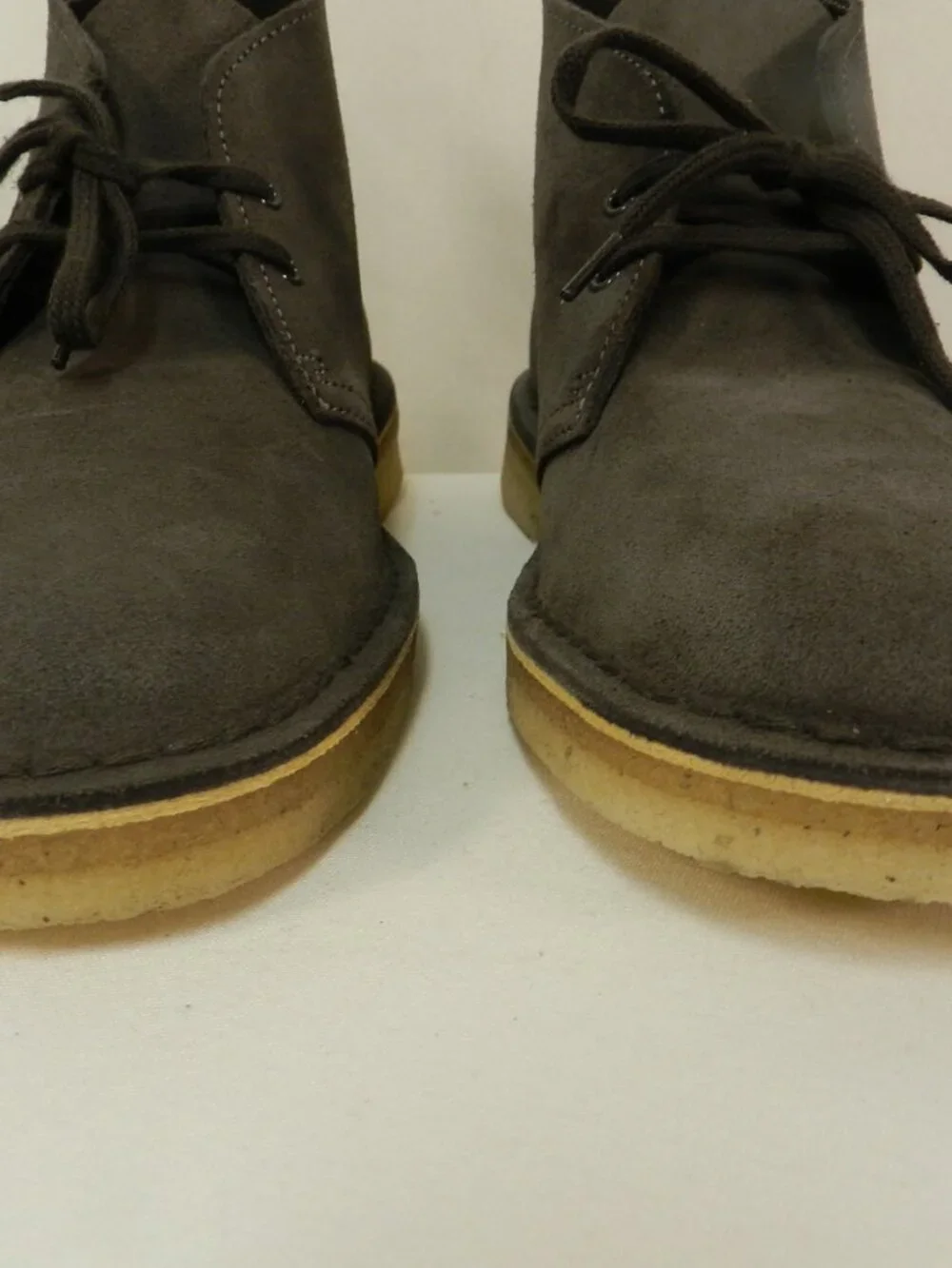 Clarks Suede Desert ankle boots Men lace up slate gray comfort classic Size Sz 7